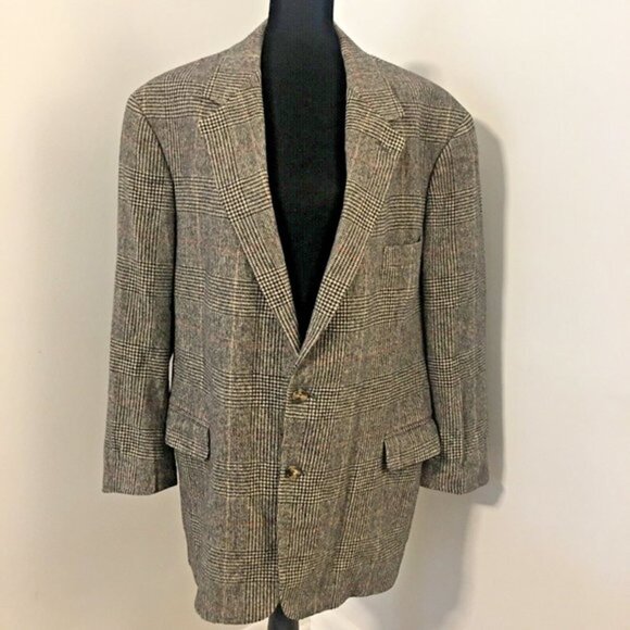 Brooks Brothers Other - BROOKS BROTHERS Camel Hair Glen Plaid 2 Button Blazer Jacket Men's 44 Regular